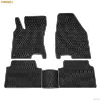 Коврики салона EVA cоты резиновые для Nissan Qashqai (2007-2014) с серым кантом № 9025020102