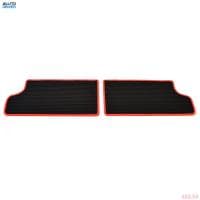 Коврики салона резиновые EVA для Lada (ВАЗ) Largus (2012-2025) (3-й ряд) соты с красным кантом, 2 шт. № EVAS.0743.02
