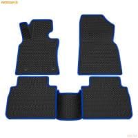 Коврики салона Rezkon EVA резиновые для Toyota Camry (2018-2024) с синим кантом № 9034010303