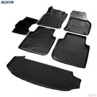 Комплект ковриков салона и багажника для Skoda Kodiaq 7 мест (2017-2024) № K15105003-1