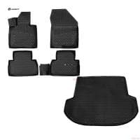 Комплект резиновых ковриков в салон и багажник Hyundai Santa Fe IV 5-ти местный