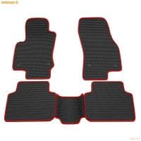 Коврики салона EVA соты резиновые для Volkswagen Tiguan (2017-2023) с красным кантом № 9135025204