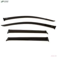 Дефлекторы окон для Skoda Karoq (2020-2025) широкие с хромированным молдингом № SE22620CR