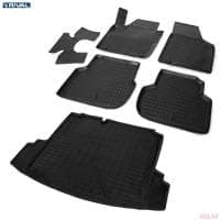 Комплект ковриков салона и багажника для Volkswagen Jetta (2011-2018) № K15802001-2