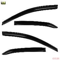 Дефлекторы боковых окон SIM для Toyota Corolla седан (2013-2016) с хромированным молдингом № STOCOR1332CR