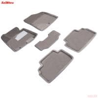 Коврики салона 3D текстильные для Kia Ceed (2012-2018) серые № 84716