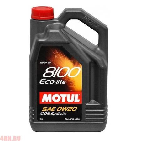 Масло Motul 8100 Eco-Lite 0W20 SN/CF моторное синтетическое 5л