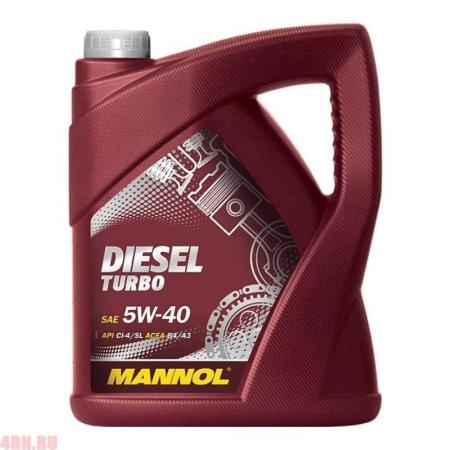 Масло MANNOL Diesel Turbo 5W40 моторное синтетическое 5л артикул 1011