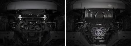 Защита радиатора, двигателя, КПП и раздаточной коробки для Mitsubishi Pajero Sport (2016-2025) № K111.4046.3