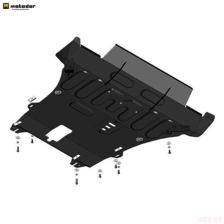 Защита картера, переднего бампера и КПП для Renault Duster (2015-2020) № 11701