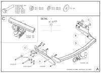 Фаркоп Galia быстросъемный для Hyundai H1 (2008-2021) № H077C