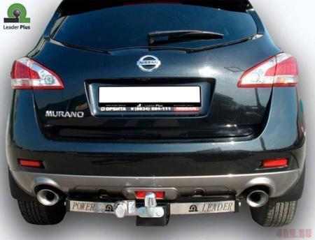 Фаркоп Лидер Плюс усиленный с кованым фланцевым шаром для Nissan Murano Z51 (2010-2015) № N118-F