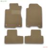 Коврики салона текстильные Premium бежевые для Honda CR-V (2017-2022) №KLEVER04183122112kh