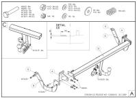 Фаркоп Galia быстросъемный для Peugeot 407 седан (2004-2010) № C055C