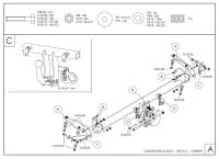 Фаркоп Galia быстросъемный для Volkswagen Caddy (вкл. Maxi, 4WD) (2004-2015) № V067C