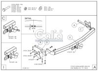 Фаркоп Galia для Toyota Highlander (2010-2014) № T068A