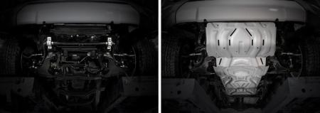 Защита радиатора, двигателя, КПП и раздаточной коробки для Fiat Fullback (2016-2020) 4 части № K333.4046.3