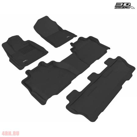 Коврики салона Sotra Liner 3D Lux для Toyota Sequoia (2010-2012) 3 ряда № ST 74-00476