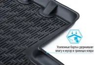 Изображение коврики салона rival для hyundai santa fe 5 мест (2018-2020) № 12306004