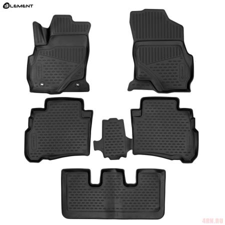 Коврики 3D салона для Toyota Fortuner (2020-2024) 5 шт. № ELEMENT3DA66548210k