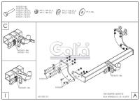 Фаркоп Galia для Volkswagen Crafter фургон без ступеньки (2017-2024) съемное крепление шара № V086C