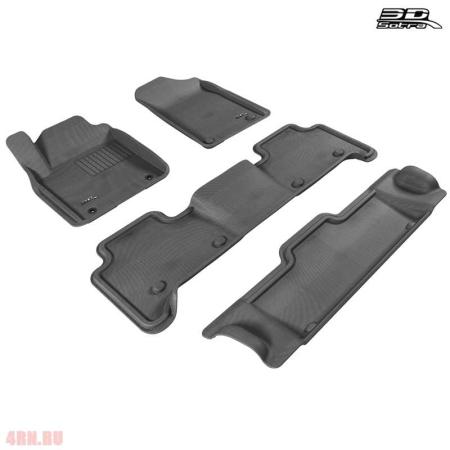 Коврики салона Sotra Liner 3D VIP серые для Infiniti QX56 (2010-2014) 3 ряда № ST 73-00087