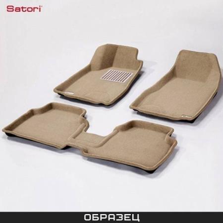 Коврики салона Satori Liner 3D Basic текстильные бежевые для Mercedes M-Class (ML) (W164) (2005-2011) № SI 05-00180