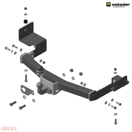 Фаркоп Motodor для Mitsubishi Pajero 3 (2000-2006) № 91311-F