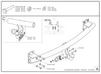 Фаркоп Galia быстросъемный для Volkswagen Touareg (2002-2010) № V052C