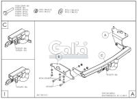 Фаркоп Galia быстросъемный для Toyota Verso (2009-2018) № T063C