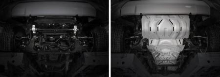 Защита радиатора, двигателя, КПП и раздаточной коробки для Fiat Fullback (2016-2020) № K222.4052.1