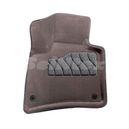 Коврики салона 3D текстильные для Volkswagen Touareg (2010-2018) серые № 84777
