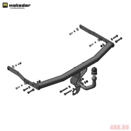 Фаркоп Motodor для Renault Megane 3 купе, хэтчбек (2010-2015) № 91708-A