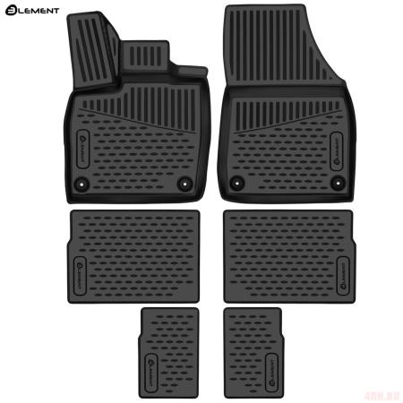 Коврики 3D салона для Volkswagen ID.6 (2021-2024) 7 мест., 6 шт. № ELEMENT3DA67269210k