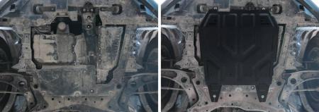 Защита двигателя и КПП для Mitsubishi Outlander XL (2007-2012) № 111.4037.1