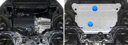 Защита двигателя и КПП для Skoda Octavia (2013-2017) увеличенная № 333.5114.1