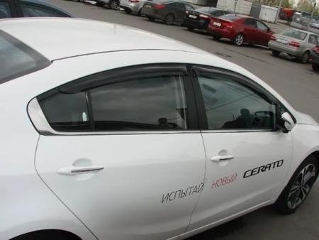 Дефлекторы боковых окон SIM для Kia Cerato (2013-2018) № SKICER1332