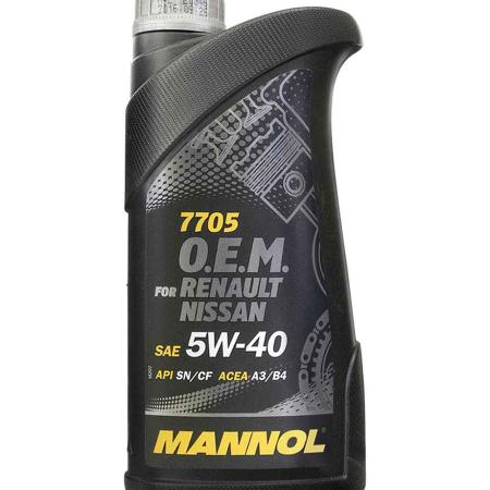 Масло моторное Mannol 7705 O.E.M. for Renault Nissan 5W40 синтетическое 1л 1088