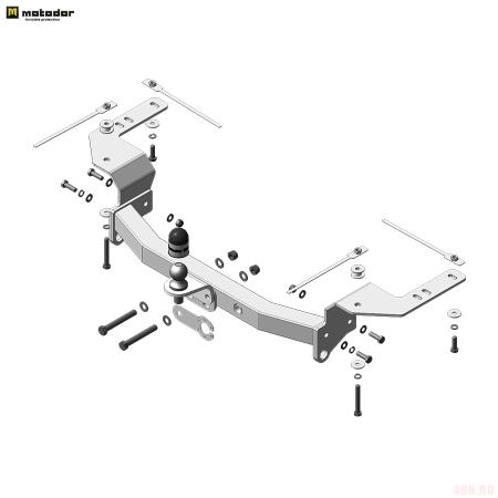 Фаркоп для Toyota Land Cruiser 200 (Excalibur и Executive) (2012-2021) № 92510-FE