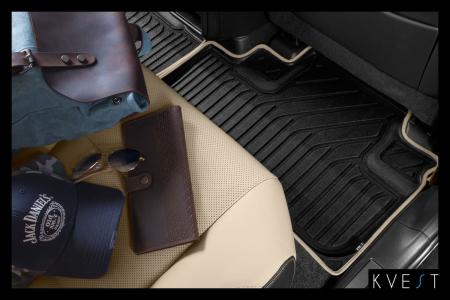 Коврики в салон 3D Kvest для Lexus LX (2015-2021) бежевые № KVESTLEX00002Kb
