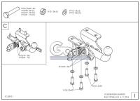 Фаркоп Galia быстросъемный для Volkswagen Amarok (2010-2021) № V076C