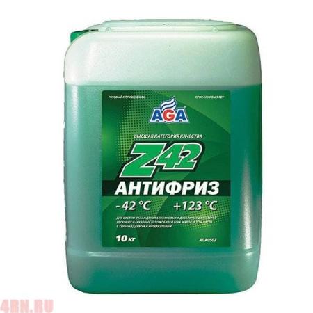 Антифриз AGA Z-42 готовый -42C зеленый 10 кг артикул AGA050Z