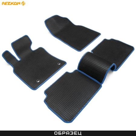 Коврики салона Rezkon EVA резиновые для Mazda 6 (2008-2012) с синим кантом № 9023015103