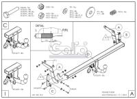 Фаркоп Galia быстросъемный для Peugeot 5008 (2017-2024) № P047C