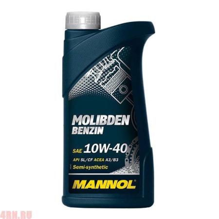 Масло MANNOL Molibden Benzin 10W40 моторное полусинтетическое 1л 63 артикул 1120