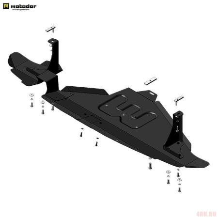 Защита заднего бампера для Renault Duster (2021-2024) № 71703