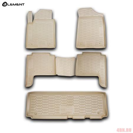 Коврики в салон Element для Nissan Patrol (2010-2024) бежевые 5 шт. № ELEMENT3633210