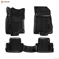 Коврики салона (3D с подпятником) для Nissan Qashqai (2016-2021) (сборка РФ) с высоким бортом № ACM-PS-49