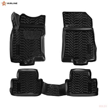 Коврики салона (3D с подпятником) для Nissan Qashqai (2016-2021) (сборка РФ) с высоким бортом № ACM-PS-49