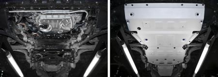 Защита двигателя, КПП и раздаточной коробки для Lamborghini Urus (2017-2025) 3 части № K333.2901.1